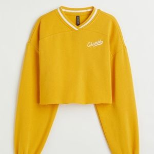 Yellow Crop Sweatshirt